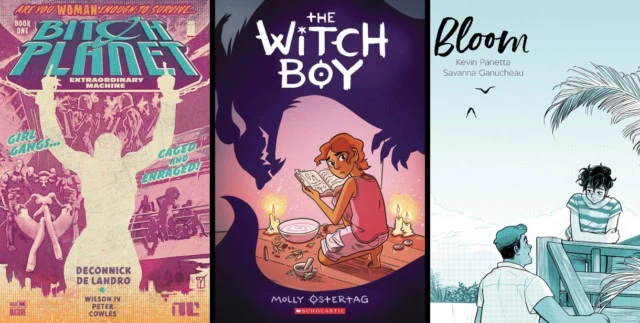 lgbt-comics-covers-bitch-planet-deconnick-witch-boy-ostertag-bloom-panetta