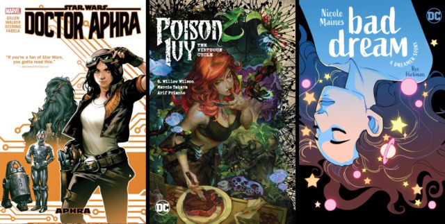 lgbtq-comics-covers-star-wars-doctor-aphra-kieron-gillen-poison-ivy-willow-wilson-dreamer-bad-dream-nicole-maines.jpg 