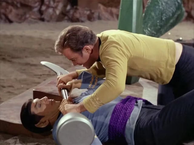 Star Trek Spock and Kirk battle in Amok Time