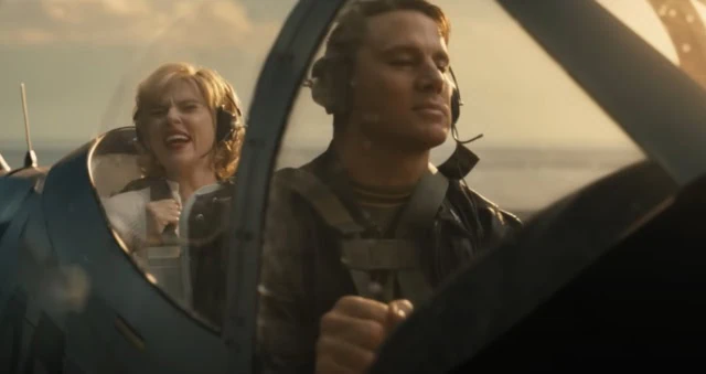 Kelly (Scarlett Johansson) and Cole (Channing Tatum). Fly Me to the Moon