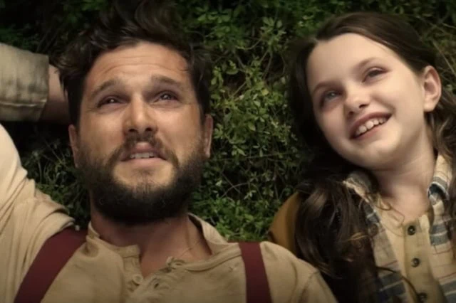 Kit Harington and Caoilinn Springall in The Beast Within