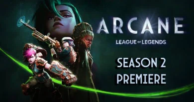 Arcane season 2, premiere review banner featuring characters from the series