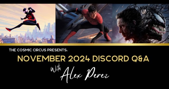 Spider-Man, Miles Morales, Peter Parker, Venom, Eddie Brock, Marvel Sony Q&a banner for November 2024 Discord