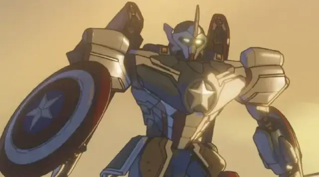 Anthony Mackie as Mech Captain America in What If...? Season 3 (Disney)