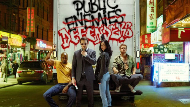 Daredevil, Luke Cage, Jessica Jones, and Iron Fist from Netflix's 'The Defenders' Series