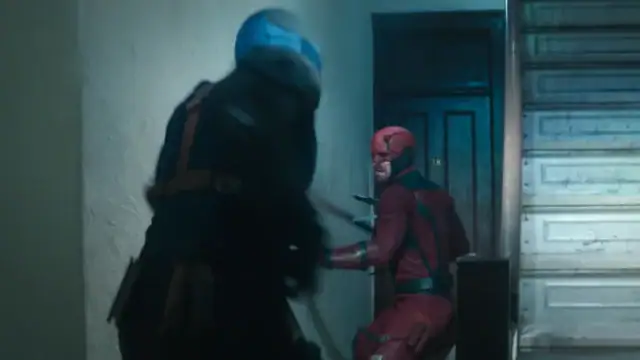 Charlie Cox as Daredevil and Wilson Bethel as Bullseye in Daredevil: Born Again