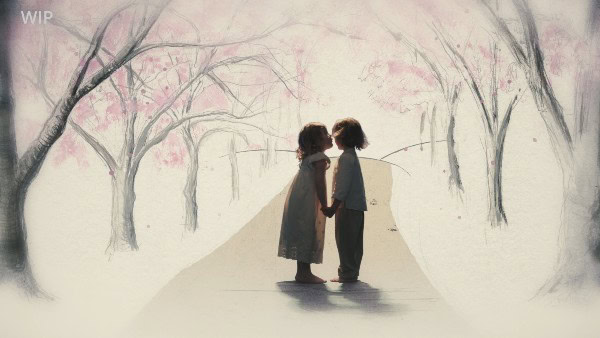 Two children from a musical sequence