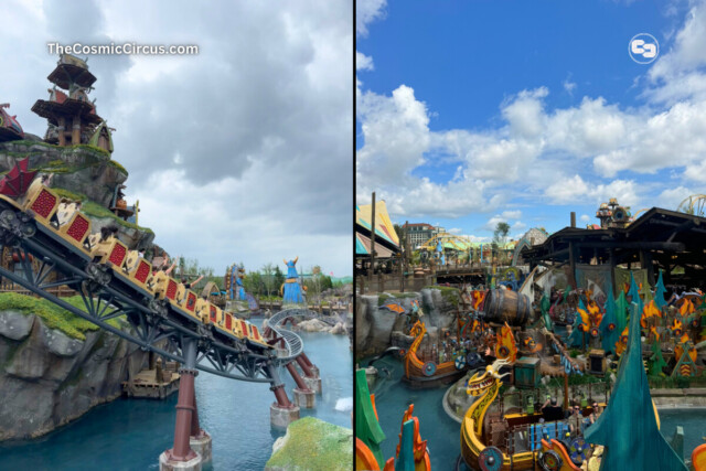 Hiccup's Wing Gliders and Fyre Drill rides