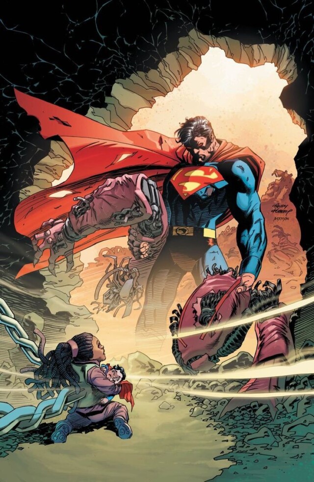 Superman saving Alice in 'Superman: Up in the Sky'