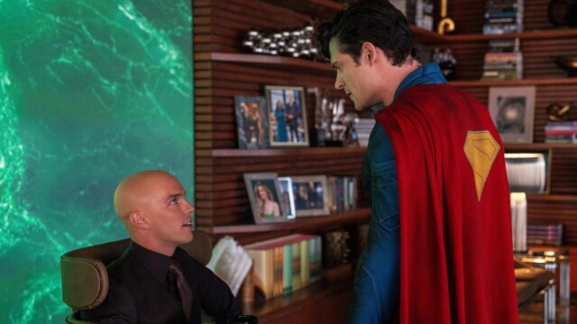 Nicholas Hoult as Lex Luthor & David Corenswet as Superman in 'Superman'
