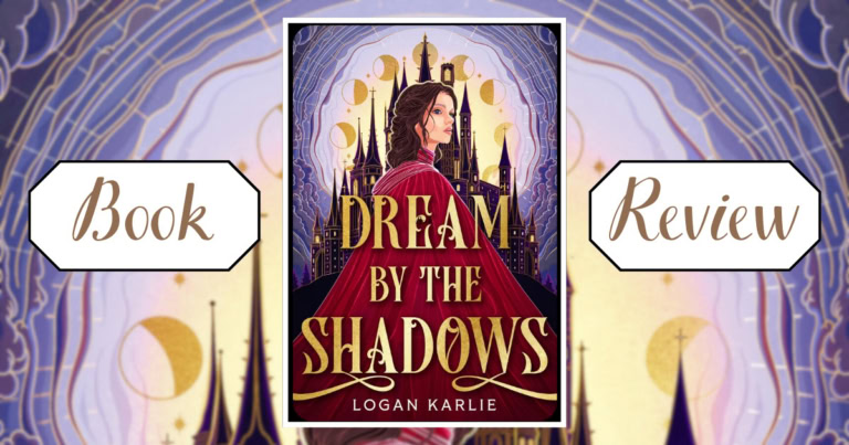 Dream by the Shadows book cover featuring a woman in front of a dark castle.
