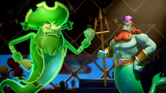 The Flying Dutchman & King Neptune in 'SpongeBob Squarepants: Titans of the Tide' game