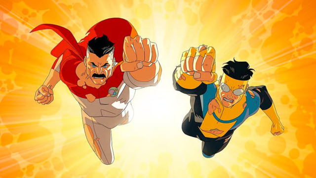 Omni-Man and Invincible in 'Invincible'