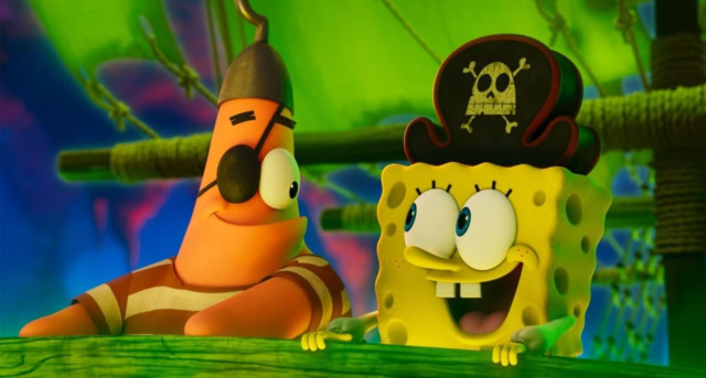 Patrick Star and Spongebob in The Spongebob Movie: Search For Squarepants