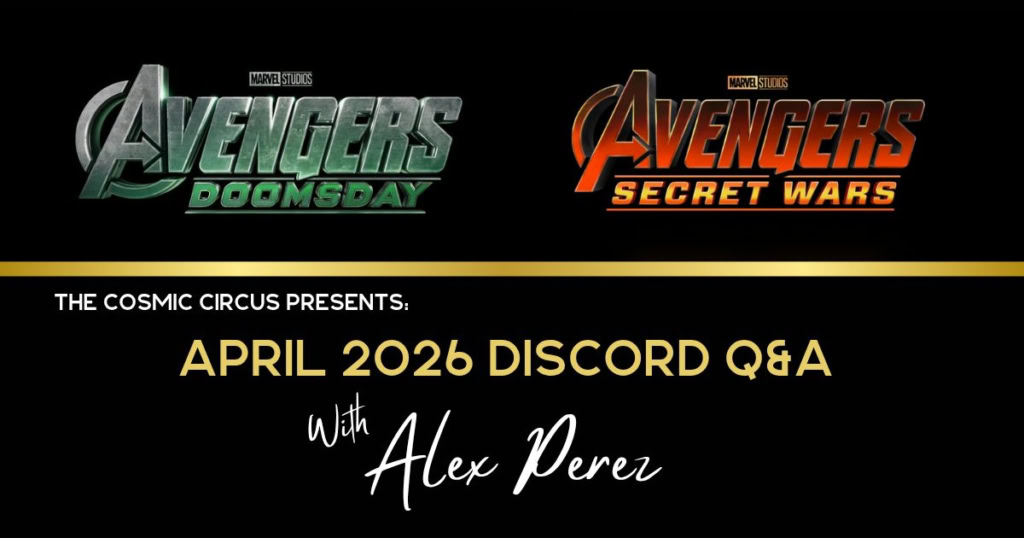 Promotional posters for Avengers: Doomsday and Avengers: Secret Wars movies and Alex Perez Q&A about them