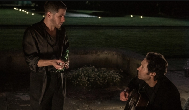 Paul Rudd and Nick Jonas in the movie Power Ballad