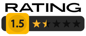 1.5 stars out of 5 rating for a review of a movie, tv show, game or book