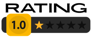 1 star out of 5 rating for a review of a movie, tv show, game or book