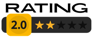 2 stars out of 5 rating for a movie, tv show, game or book