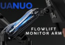 HUANUO FlowLift Single Monitor Arm for ergonomic desk setup.