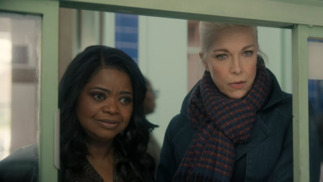 Octavia Spencer as Debbie Claiborne and Hannah Waddingham as Judith Burton in Ride or Die from Prime Video