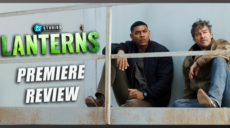 Lanterns premiere for season 1 review banner featuring two of the stars of the HBO MAX DC series