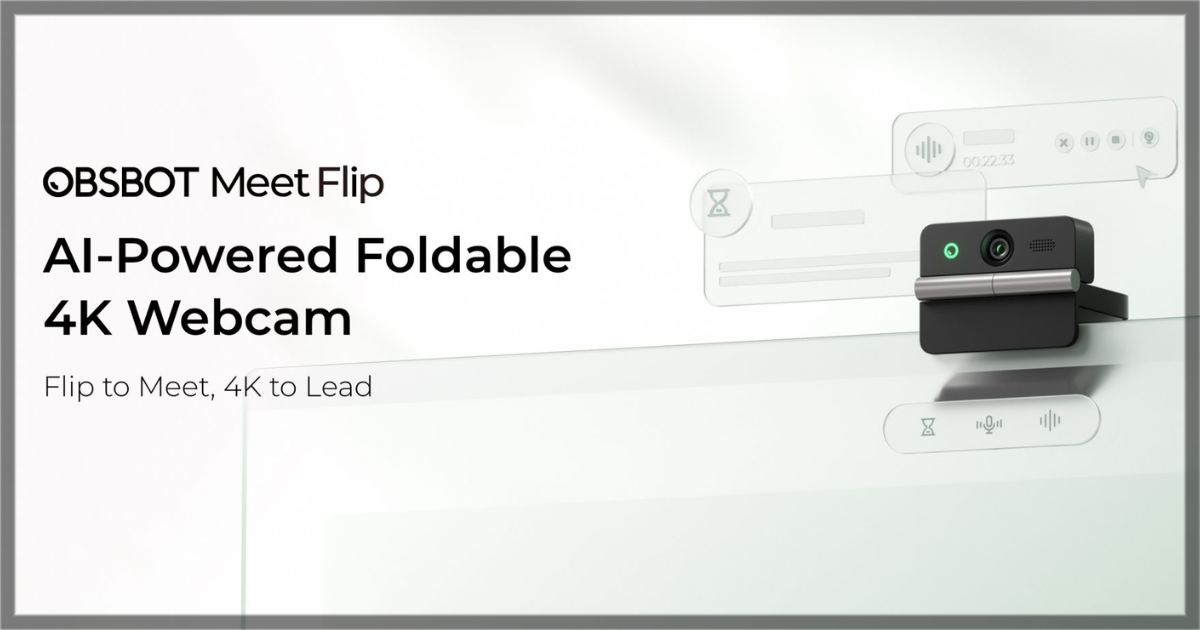 OBSBOT Meet Flip Rethinks the Webcam, One Flip at a Time