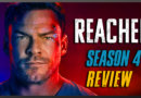 Reacher Season 4 review poster featuring a close-up of Jack Reacher's face.