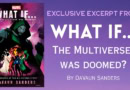 'What If... The Multiverse Was Doomed?' by DaVaun Sanders, featuring a cosmic background and superhero characters.