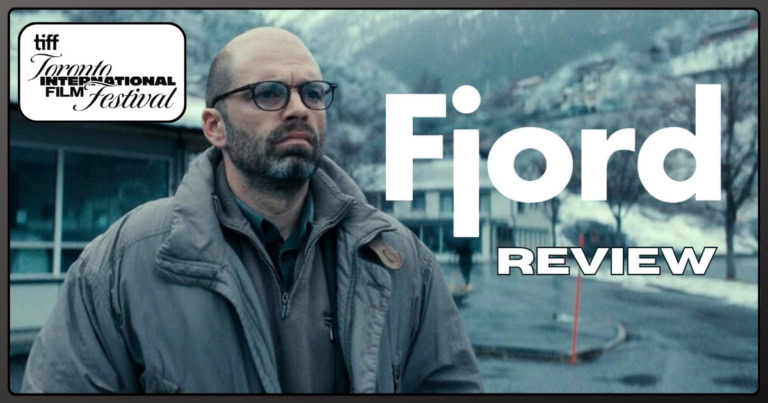 Fjord movie review banner starring Sebastian Stan, seen at Toronto International Film Festival 2026