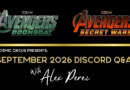 Avengers: Doomsday and Secret Wars banner for Alex Perez Q&A for Sept 2026 part 1