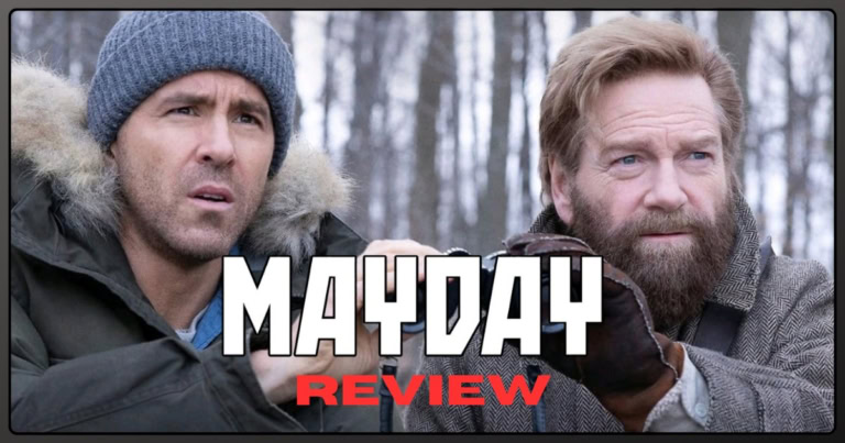 Ryan Reynolds and Kenneth Branagh in Mayday on Apple TV, movie review banner