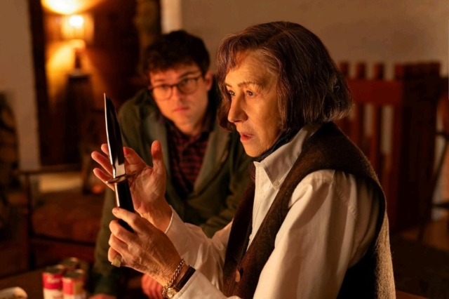 Helen Mirren and Alden Ehrenreich in A Talent for Murder (2026)
