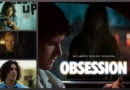 Young people engrossed in their phones and a man looking at a phone with 'Obsession' text.