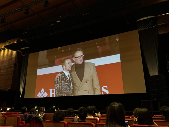 Paul Bettany and Ruaridh Mollica at the Rome Film Festival for a VisionQuest screening. (Photo credit: Uday Kataria)