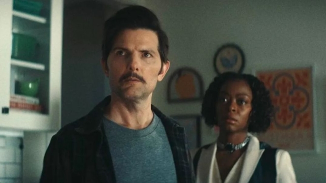 Adam Scott and Danielle Deadwyle in The Saviors